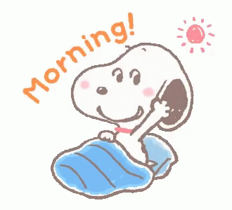 Waving Snoopy Good Morning Gif