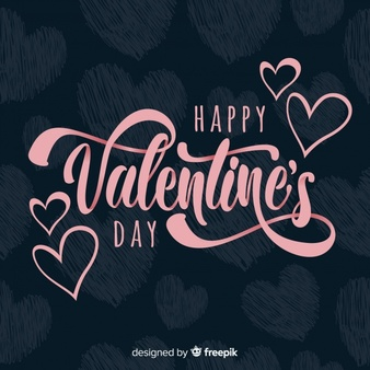 Lettering Valentine'S Day Background