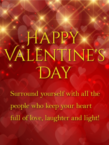 Laughter and Light – Shining Happy Valentine’s Day Card | Birthday & Greeting Cards by Davia