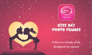 Happy Kiss Day Couple Kissing Photo Frame Generator.Create Coupl…