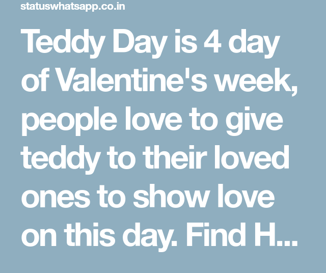 Teddy Day Wishes | Happy Teddy Day Images &Amp; Quotes