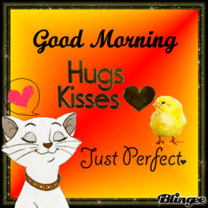 Hugs & Kisses Good Morning Gif