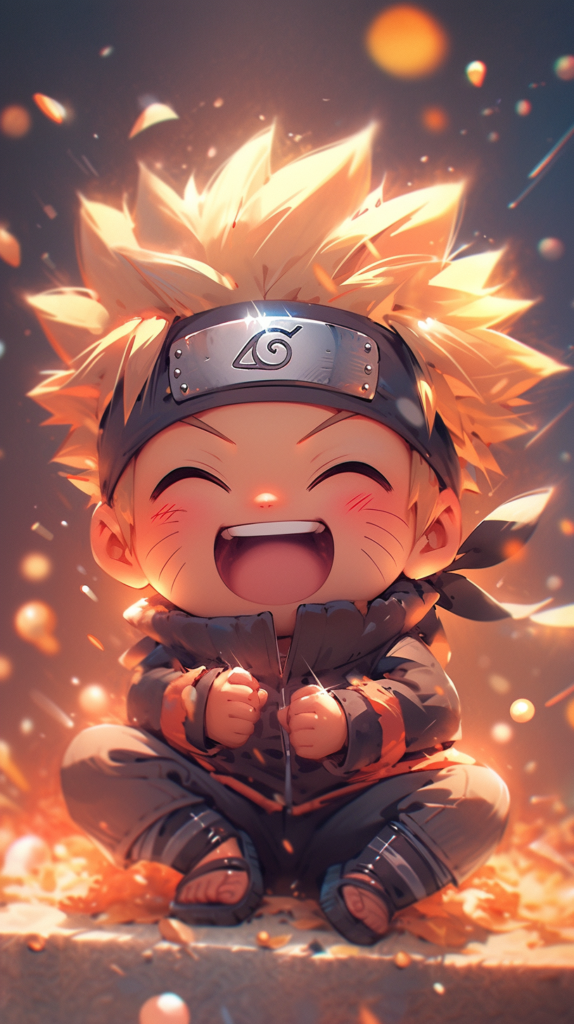 Cute Baby Naruto Autumn / Fall 4K Wallpaper