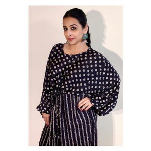 Vidya Balan Yesterday in Outfit-  
Hair –  
Make up –   Styled by – … Wallpaper