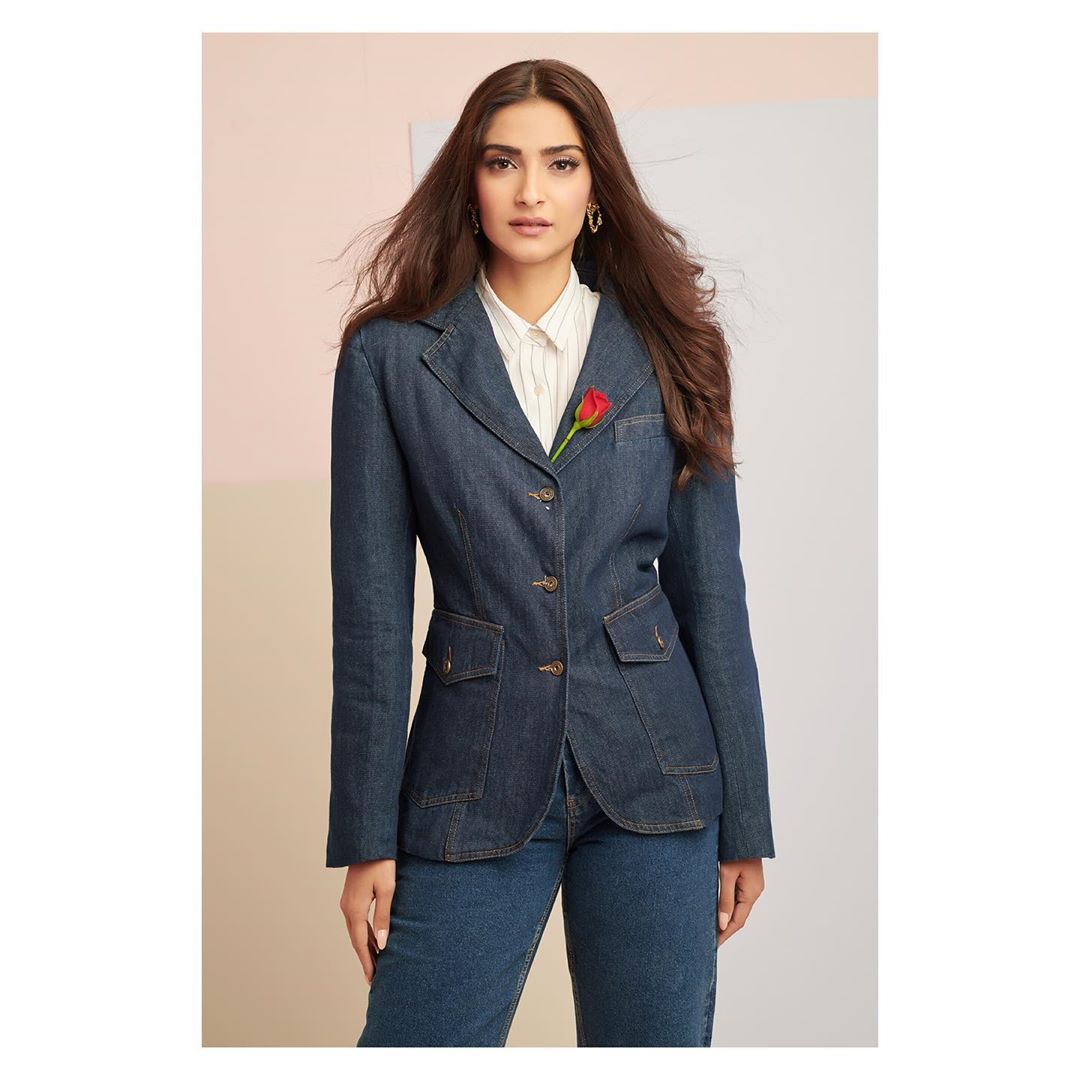Sonam Kapoor Suit up in denim! 
Available at   

 
Denim and tailoring for life!
Dream in blue  
 out now at 
 Wallpapers