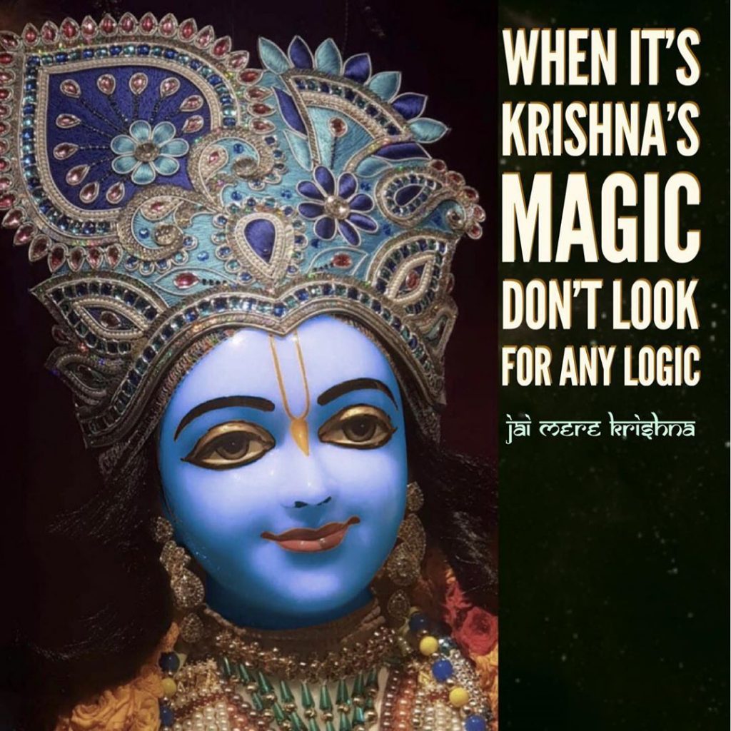 Jai Mere Krishna on Instagram: “Lord Krishna do anything and everything for his devotees and friends. When Krishna do the magic in your life, don’t search for logic.  Just…”