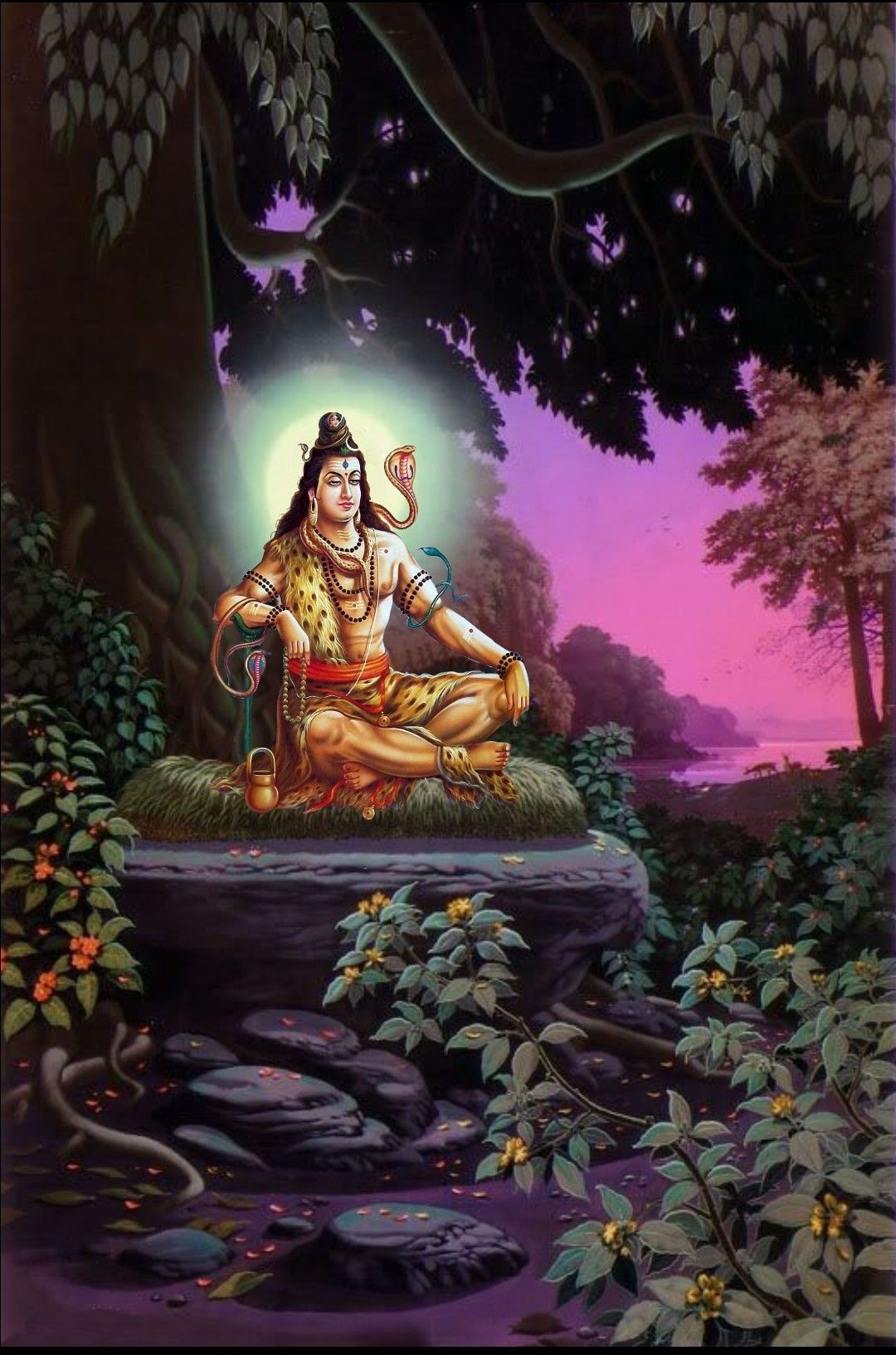 Lord Shiva As Adiyogi In Creative Art Painting #Artpainting