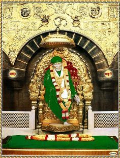 Shirdi Sai Baba In Green Robe