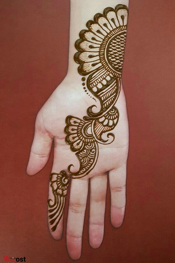 Simple Mehendi Design Front Hand 2024 - FinetoShine