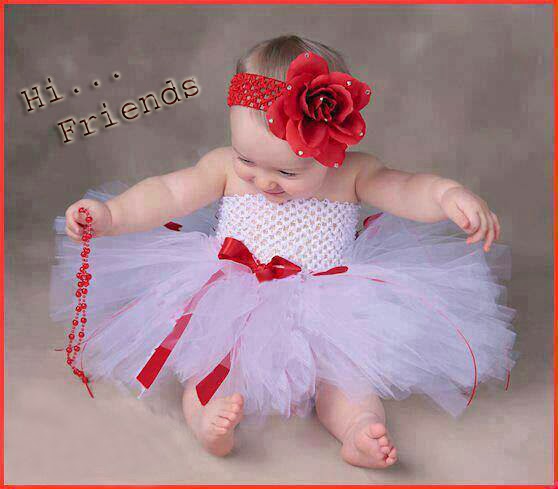 Cute Baby In White Frock Image
