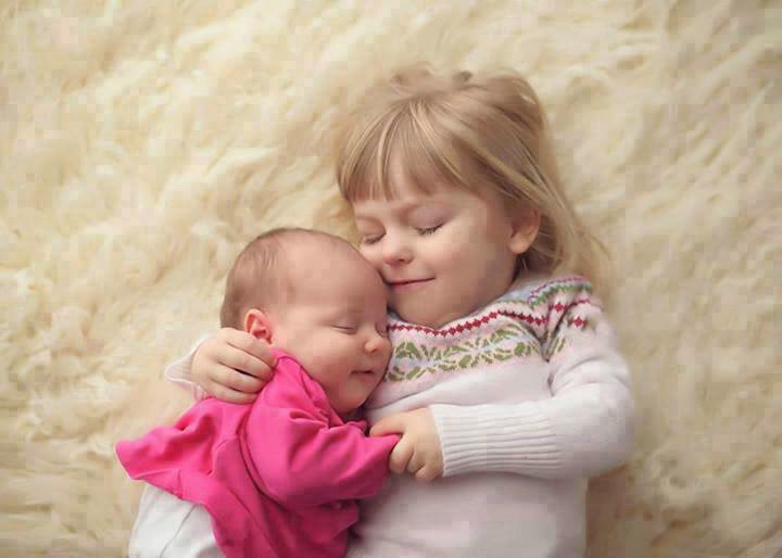 Nice Cute Baby Hugging Image