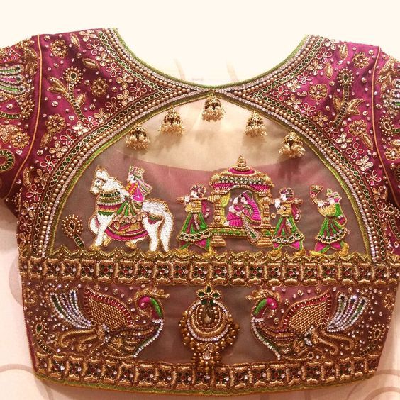 15 Unique Blouse Designs For Wedding Saree – Candy Crow