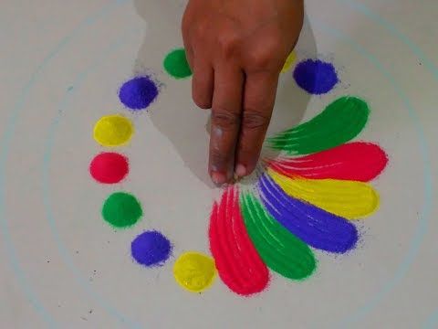 5 Minutes Rangoli Design Series Easy And Simple Method In