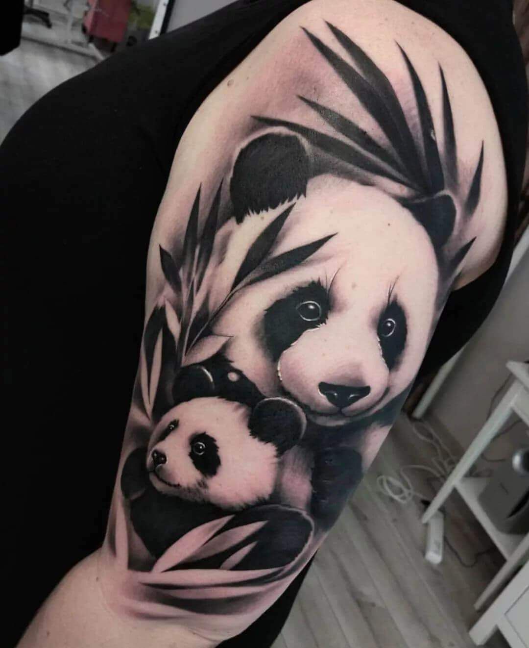 71 Cute Panda Tattoo Images – Wormhole Tattoo 丨 Tattoo Kits, Tattoo machines, Tattoo supplies