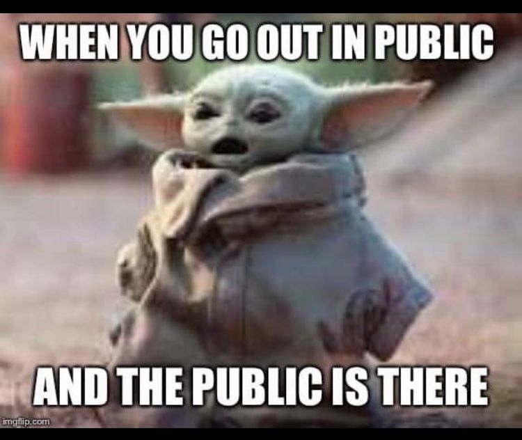 Baby Yoda - public, shocked
