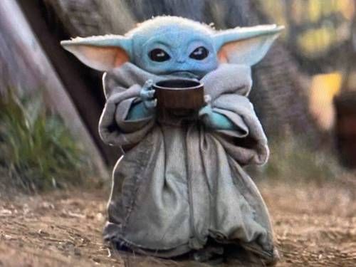 Baby Yoda with Cup