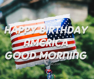 Balloon Of American Flag: Happy Birthday America