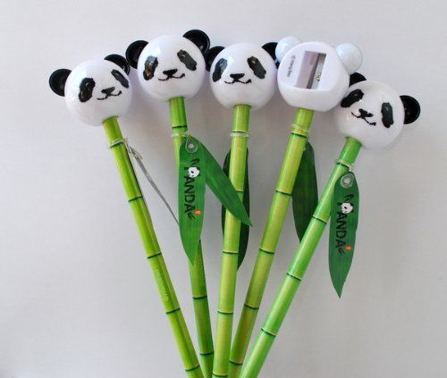 Bamboo Pencil and Panda Sharpener - Panda Things