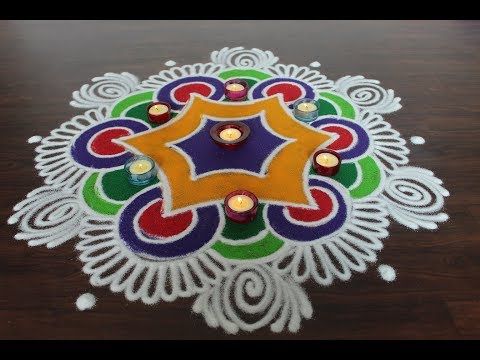 Big And Beautiful Rangoli Designs For Diwali | Free Hand Diwali Rangoli Designs