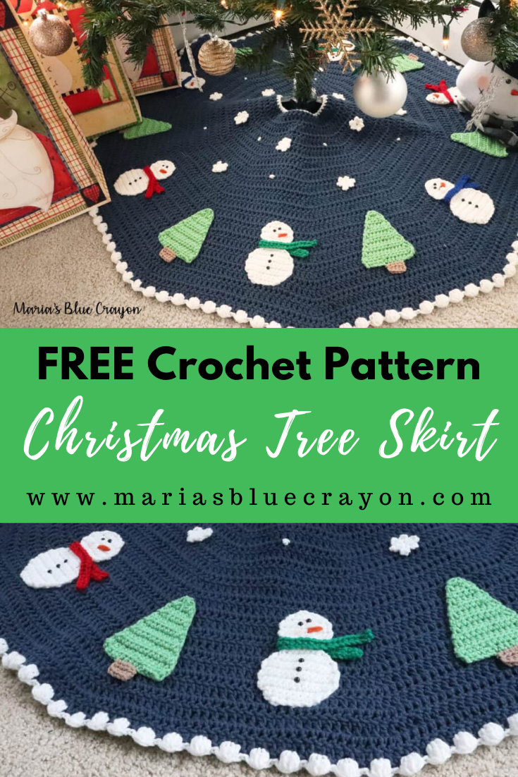 Christmas Tree Skirt Crochet Along – Maria’s Blue Crayon
