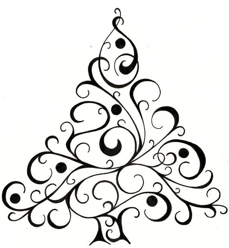 Christmas tree design for cards… #Christmas #tree #drawing …