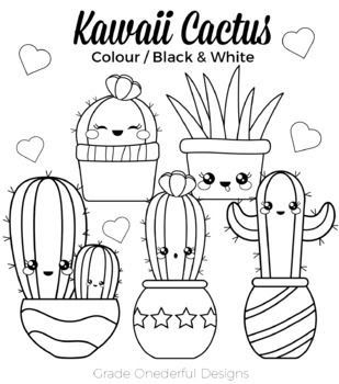 Coloring Kawaii Clipart Black And White