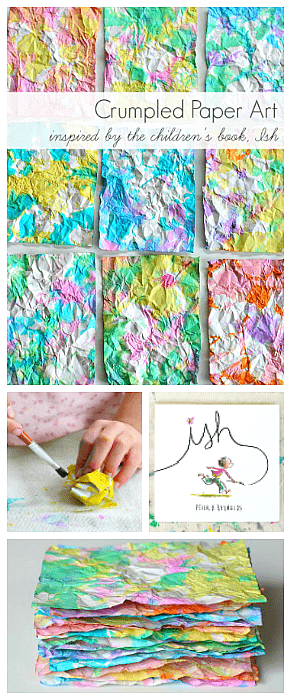 Crumpled Paper Art for Kids Inspired by Ish – Buggy and Buddy