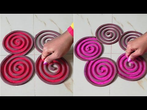 Diwali Special Rangoli Designs For Beginners By Using Coils || कोइल से बनाये सुंदर रंगोली डिज़ाइन-