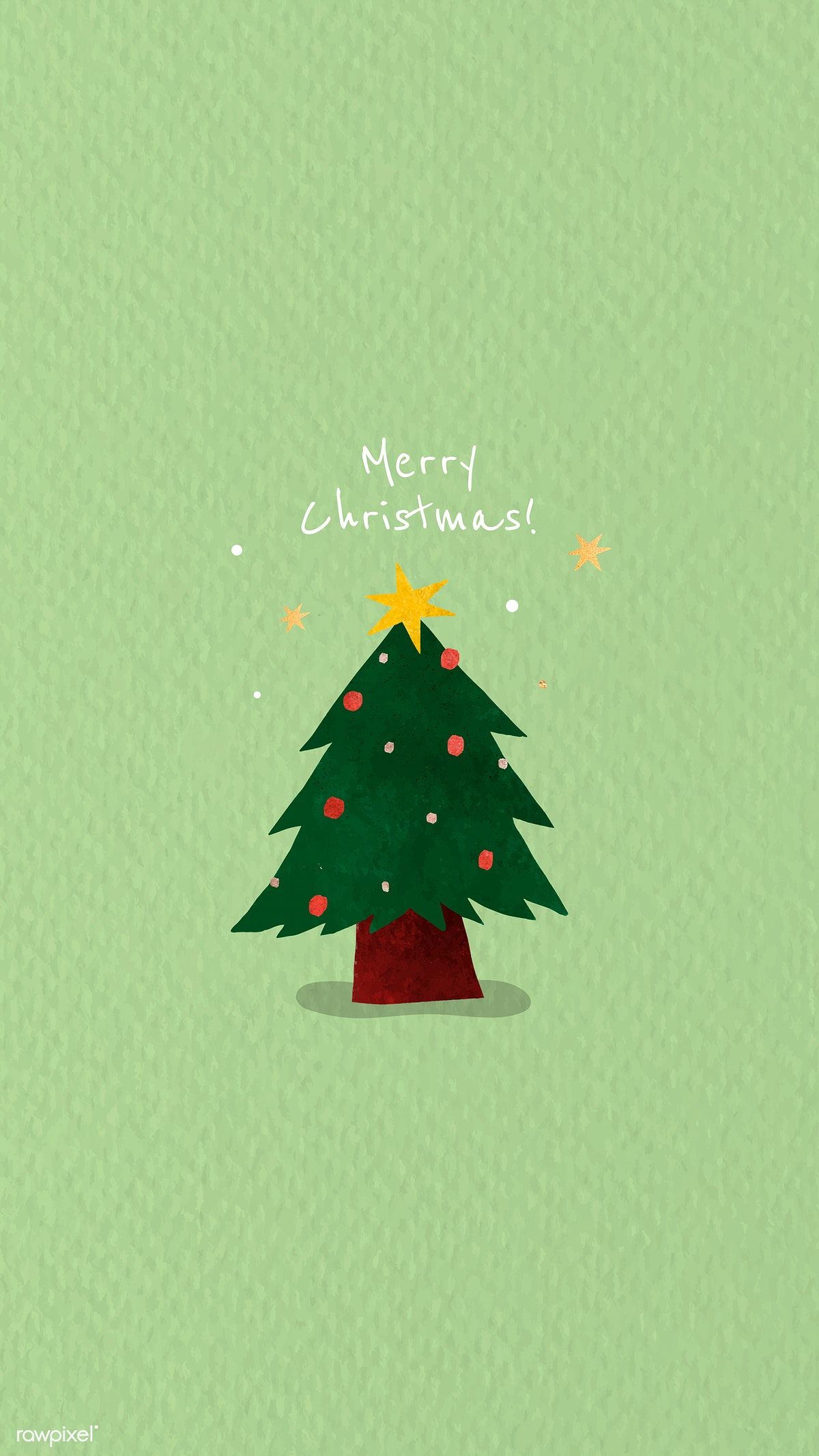 Download Premium Vector Of Christmas Tree Doodle Background Vector 1227270