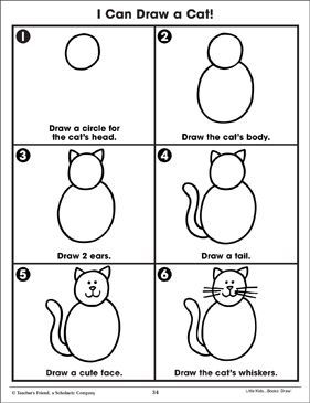Draw a Cat: Following Directions (Practice Page)