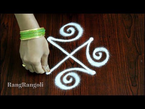 Easy Kolams For Beginners Small Muggulu With 2 Dots
