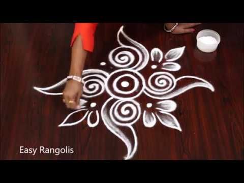 Easy Rangoli Designs // Small Daily Kolam Designs