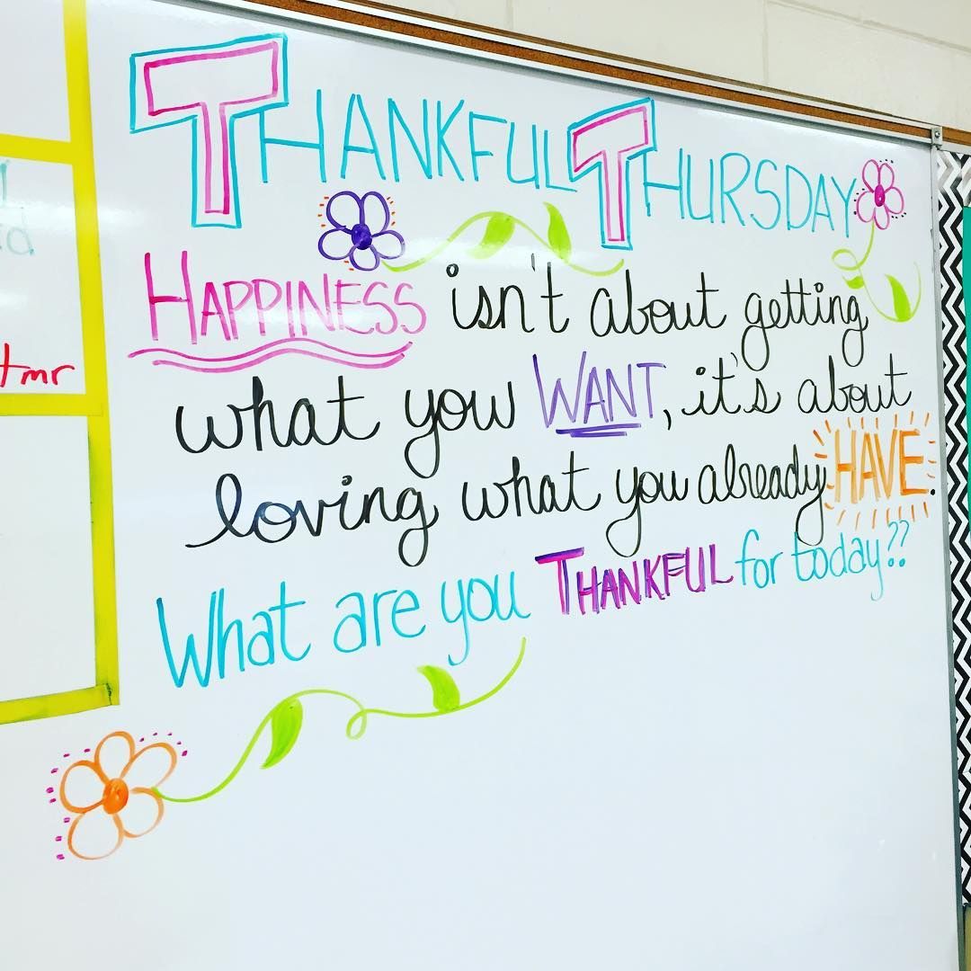 Erin On Instagram “Its Thankfulthursday Tomorrow Loving These Whiteboard Messages