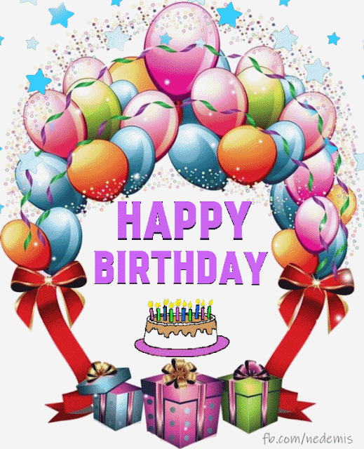 Happy Birthday - Ballons Image Gif ~ Happy Birthday Greeting Cards
