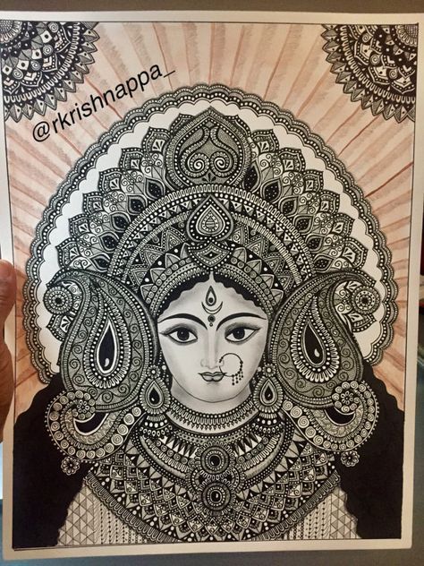Hindu Goddess Durga Home Decor Art Print