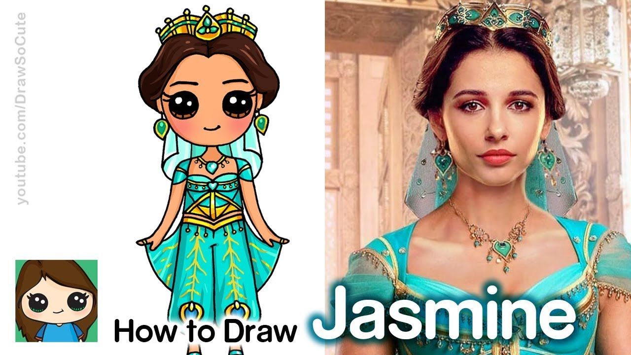 How To Draw Princess Jasmine Disney Aladdin New