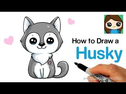 How to Draw a Husky Puppy Easy