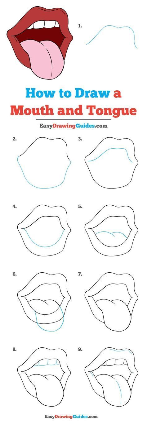 How to Draw a Mouth and Tongue – Really Easy Drawing Tutorial
