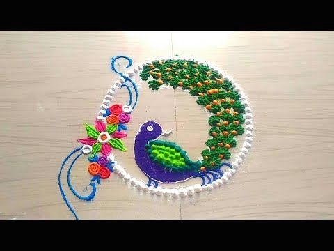How To Make Easy And Simple Rangoli Design 1000