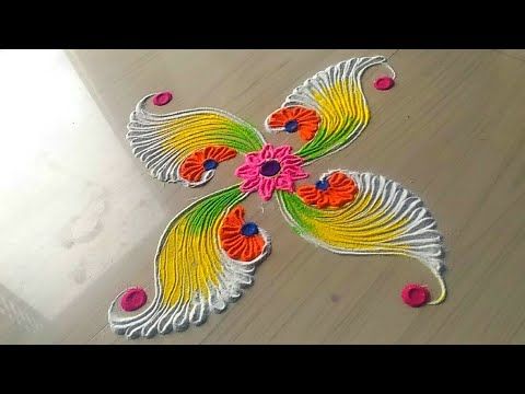 How to make easy & simple unique Beautiful innovative swastika rangoli designs by Jyoti Rathod