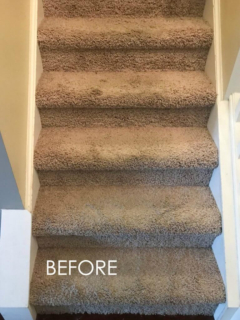 How To Replace Carpet With An Inexpensive Stair Runner For