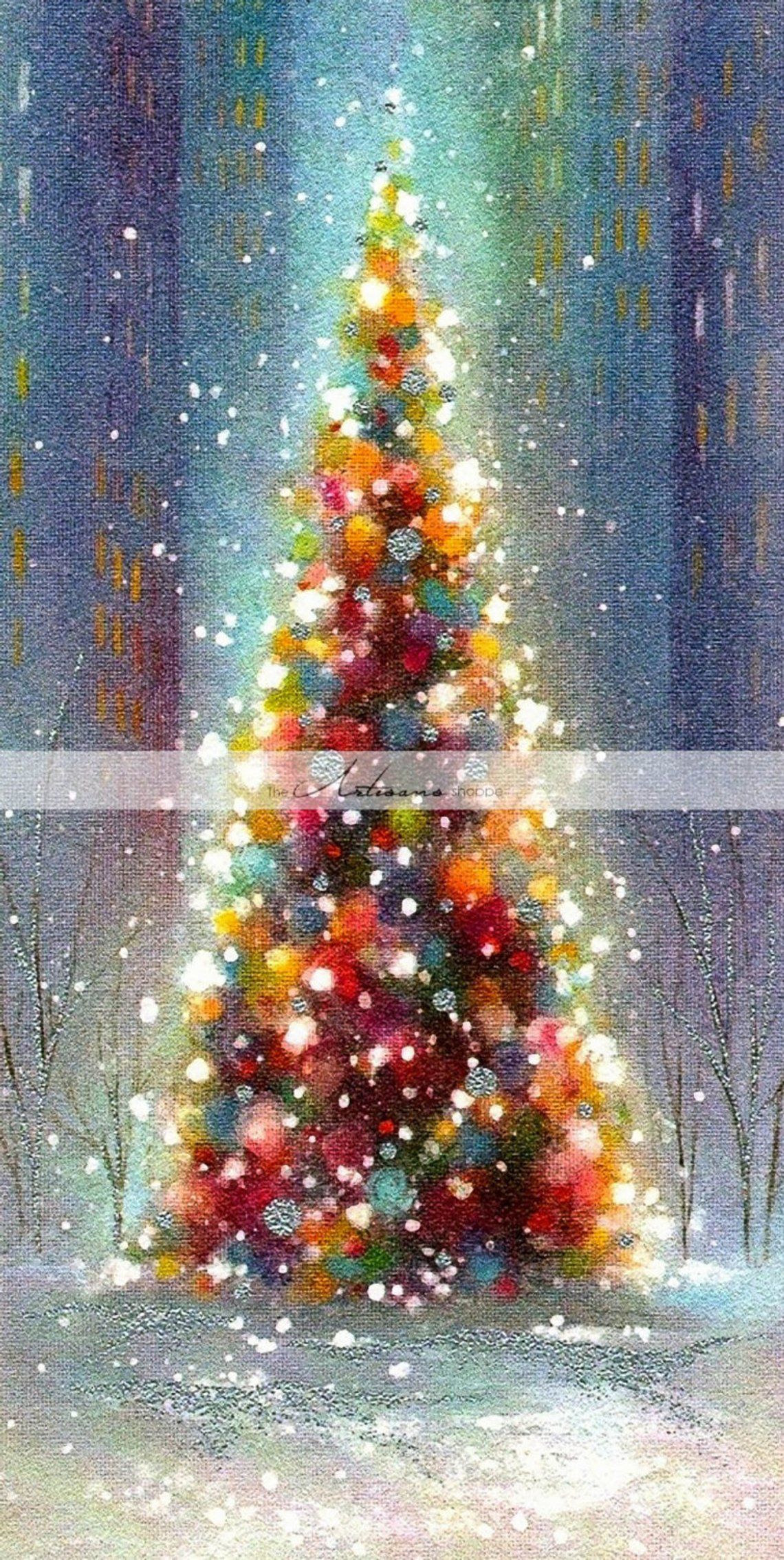 Instant Printable Download Christmas Tree Vintage Card Etsy