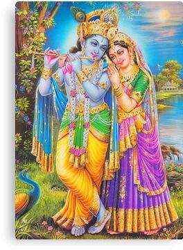 Lord Radsha Krishna Hindu Gods Hinduism Religion Canvas Print