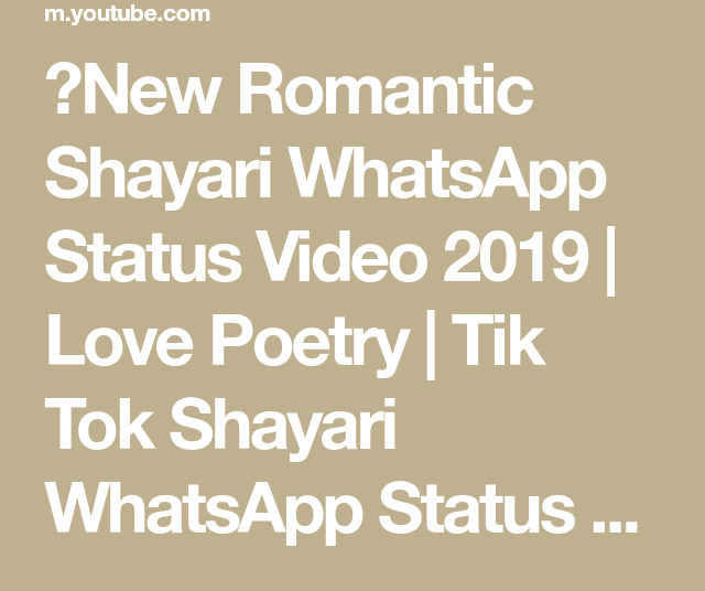 New Romantic Shayari WhatsApp Status Video Love Poetry New Romantic Shayari WhatsApp Status Video Love Poetry