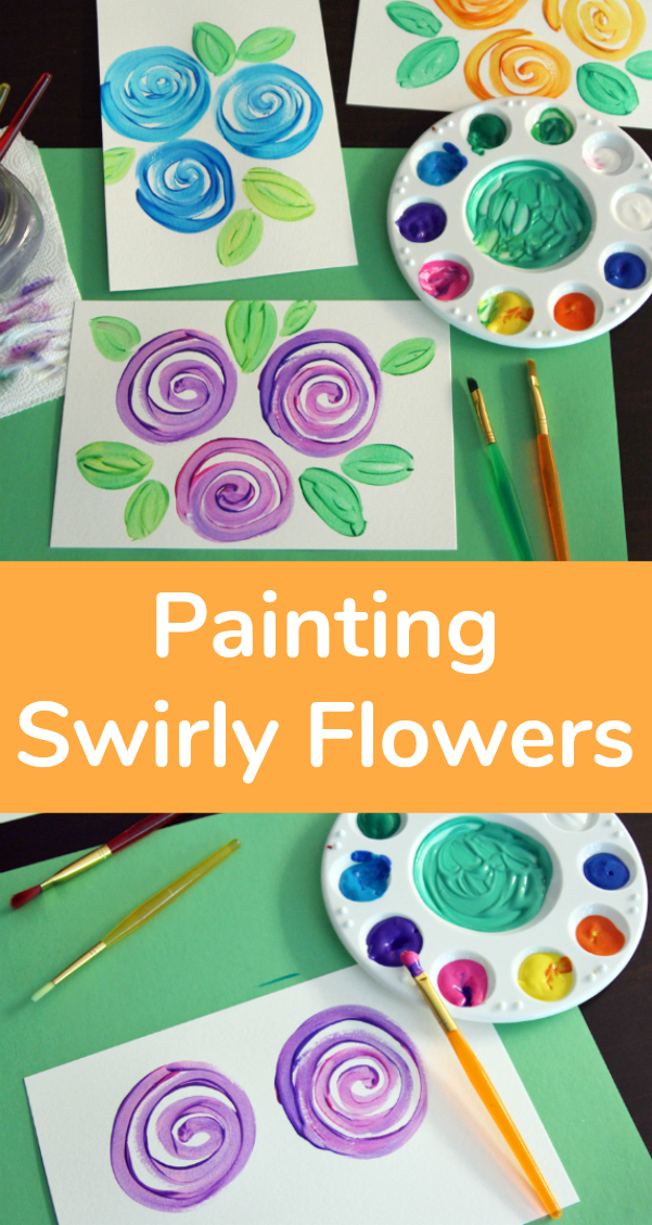 Painting Swirly Flowers with a Simple Technique | Make and Takes