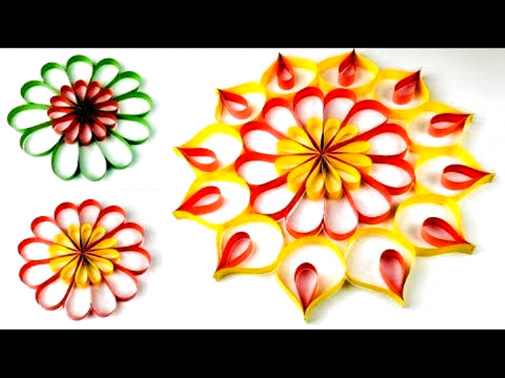 Paper Craft | Paper Rangoli Designs | Paper Craft For Diwali | Diwali Decoration Ideas At Home - Youtube #Home Decoration Diy Easy