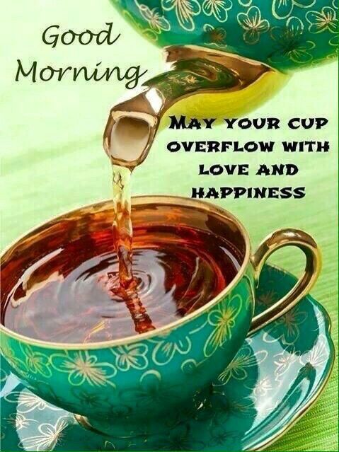 Pouring Tea Good Morning Image