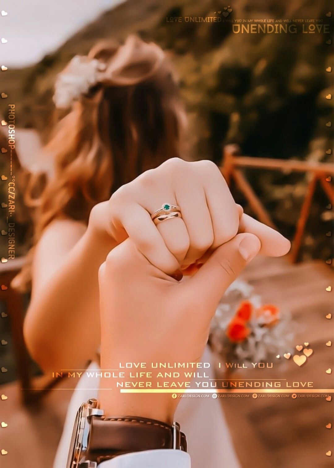 Romantic Couple Photo With Beautiful Wedding Ring