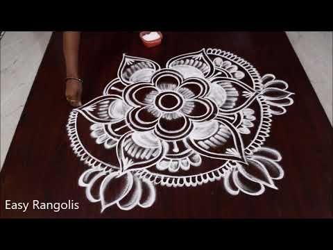 Simple Rangoli Designs-Small Daily Kolam-Simple Muggulu- Rangoli-Rangoli Special Designs