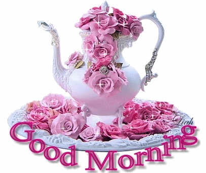 Sweet Tea & Flowers Good Morning Gif